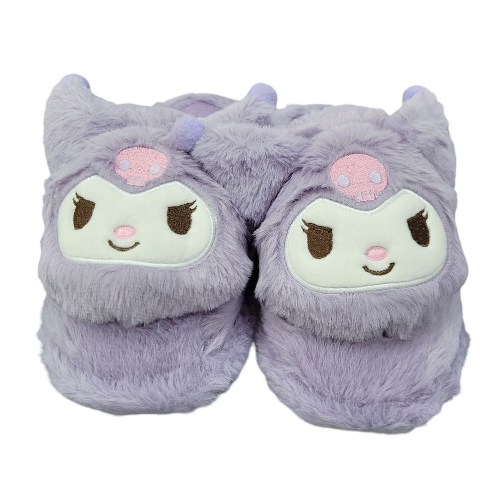 Brand New Sanrio Kuromi Purple Furry Slippers Size: 7US